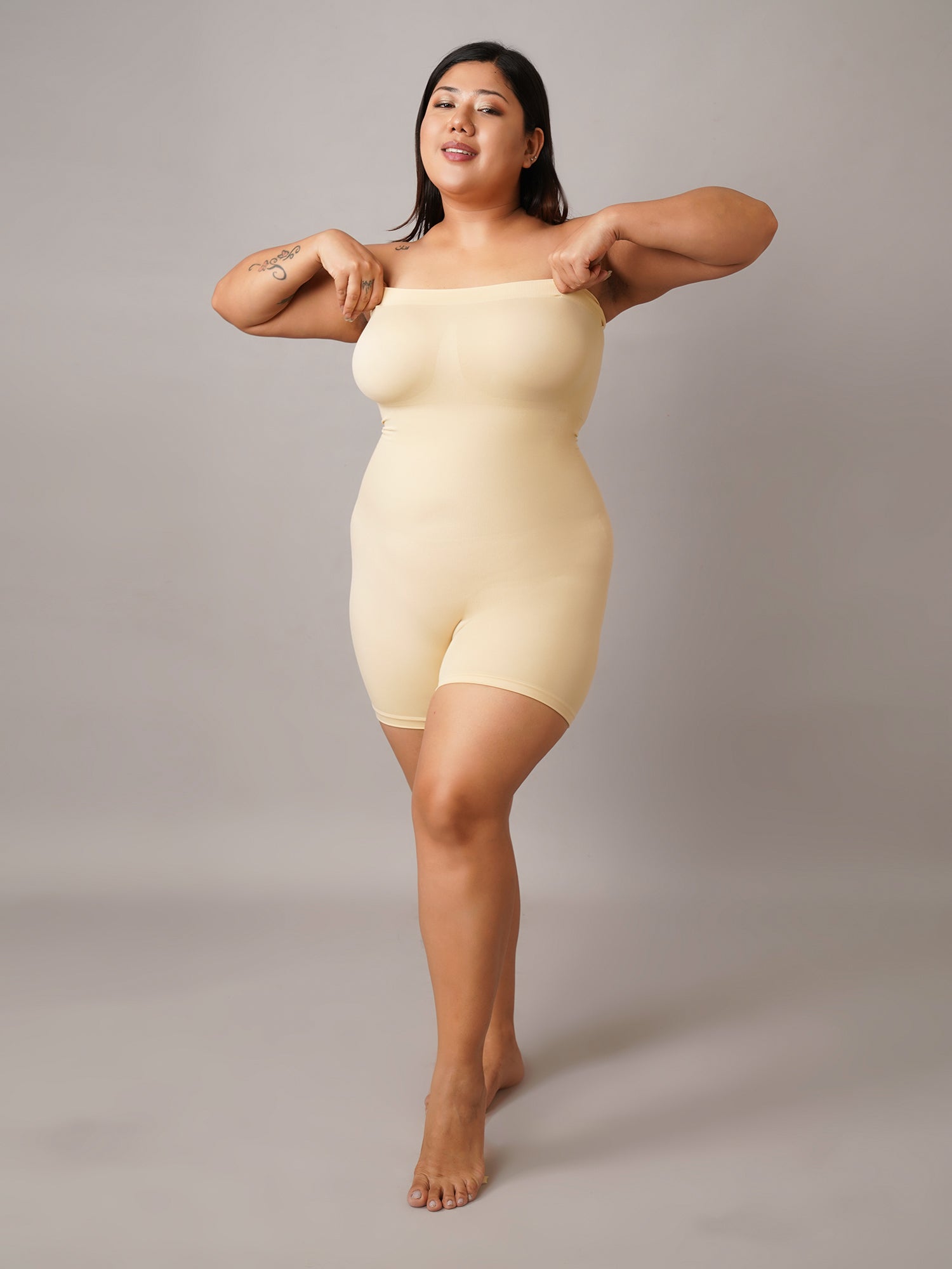 Strapless Smooth Band Mid-Thigh Bodyshaper