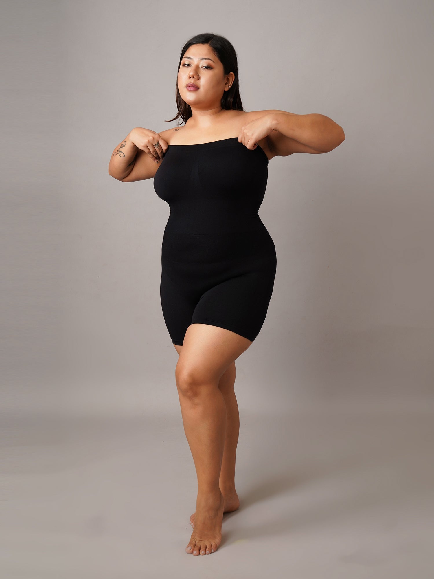 Strapless Smooth Band Mid-Thigh Bodyshaper