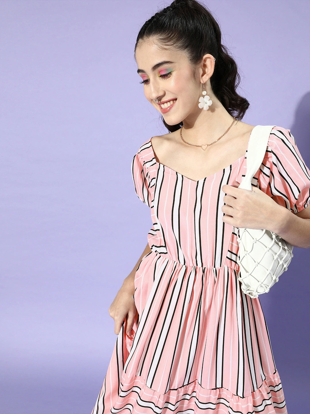 Women Multi-striped Maxi Dress