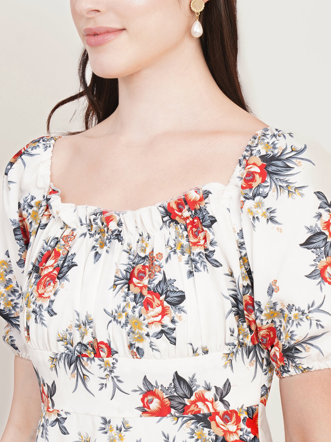 Women Floral Printed Fit & Flare Dress