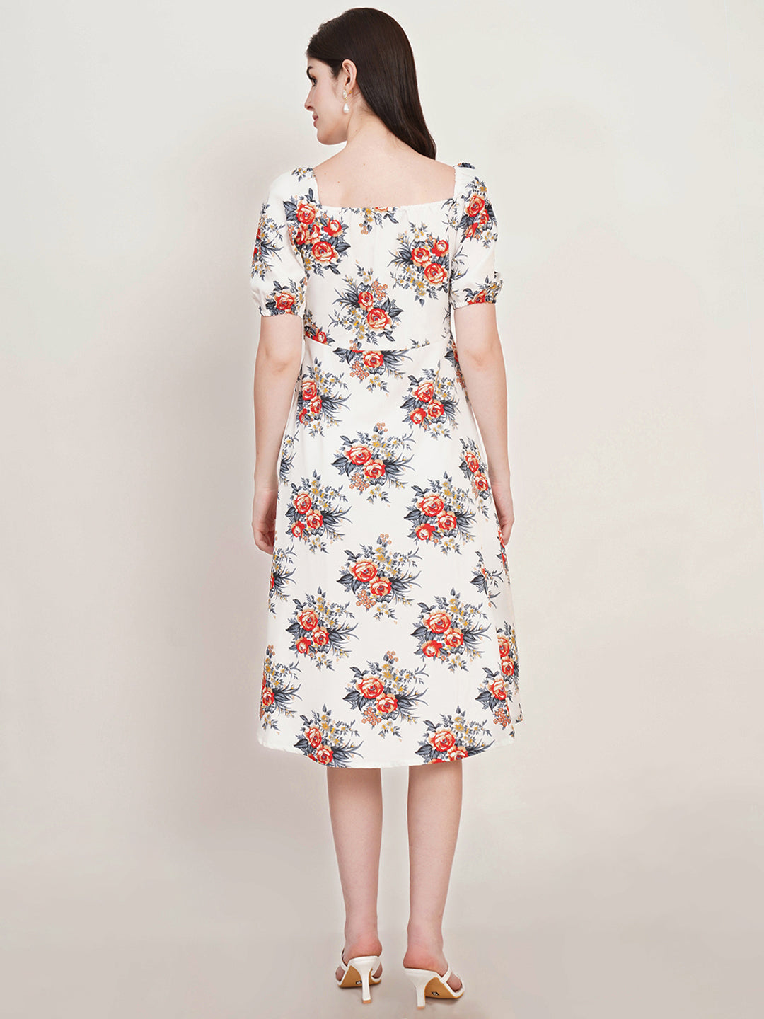 Women Floral Printed Fit & Flare Dress