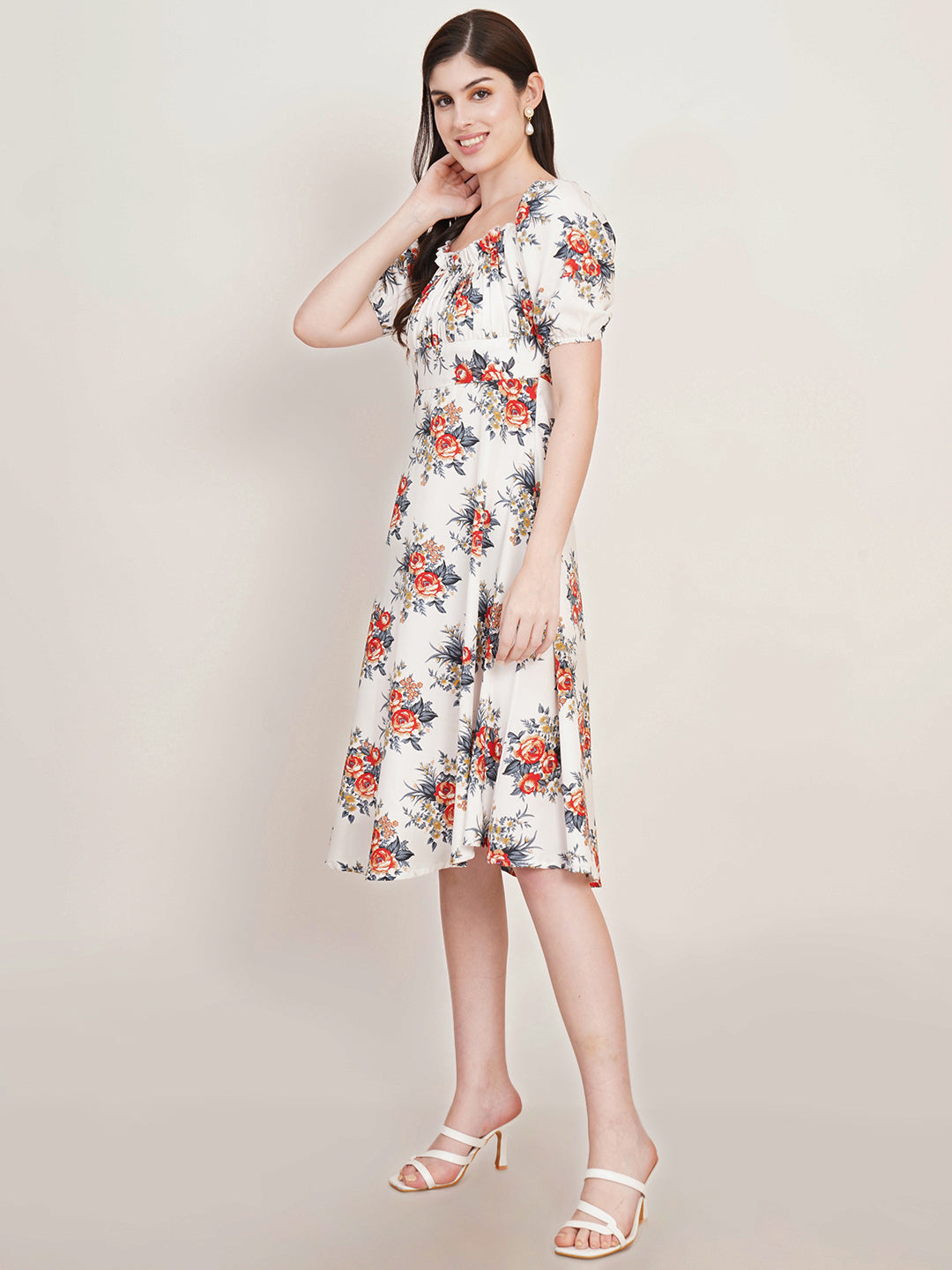 Women Floral Printed Fit & Flare Dress