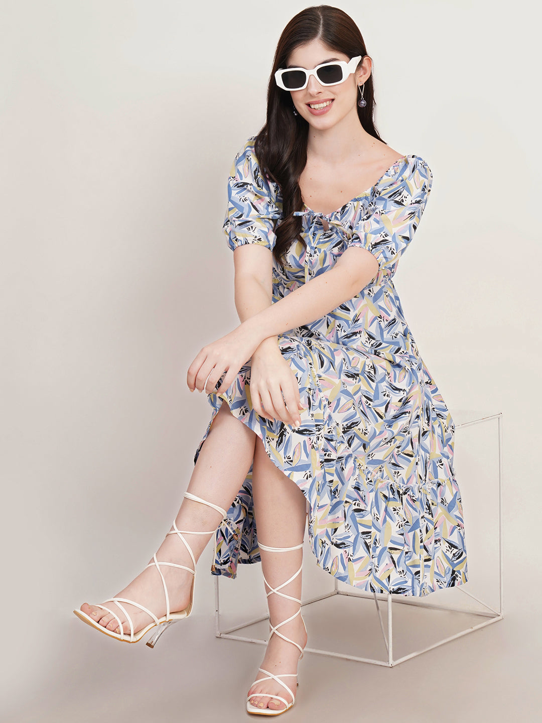 Women Floral Printed Fit & Flare Dress