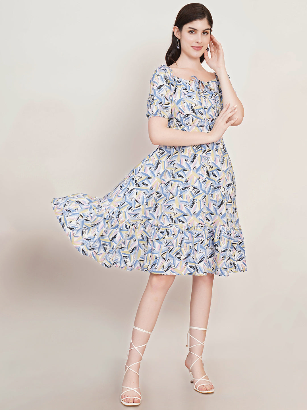 Women Floral Printed Fit & Flare Dress