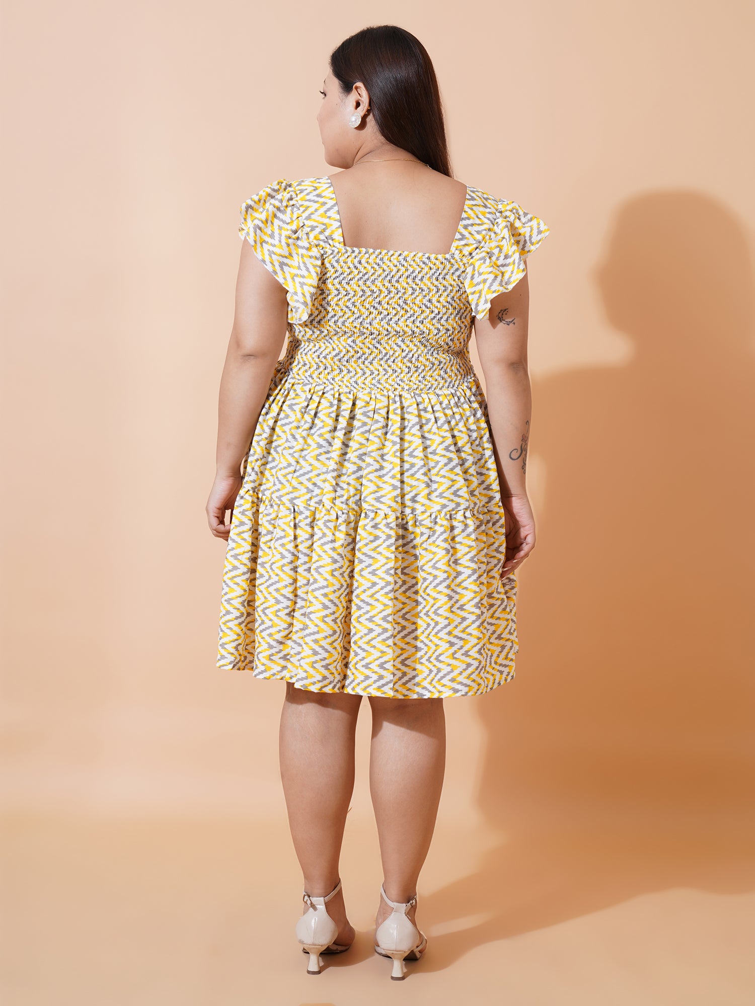 Women Plus Size Ruffled Fit & Flare Dress