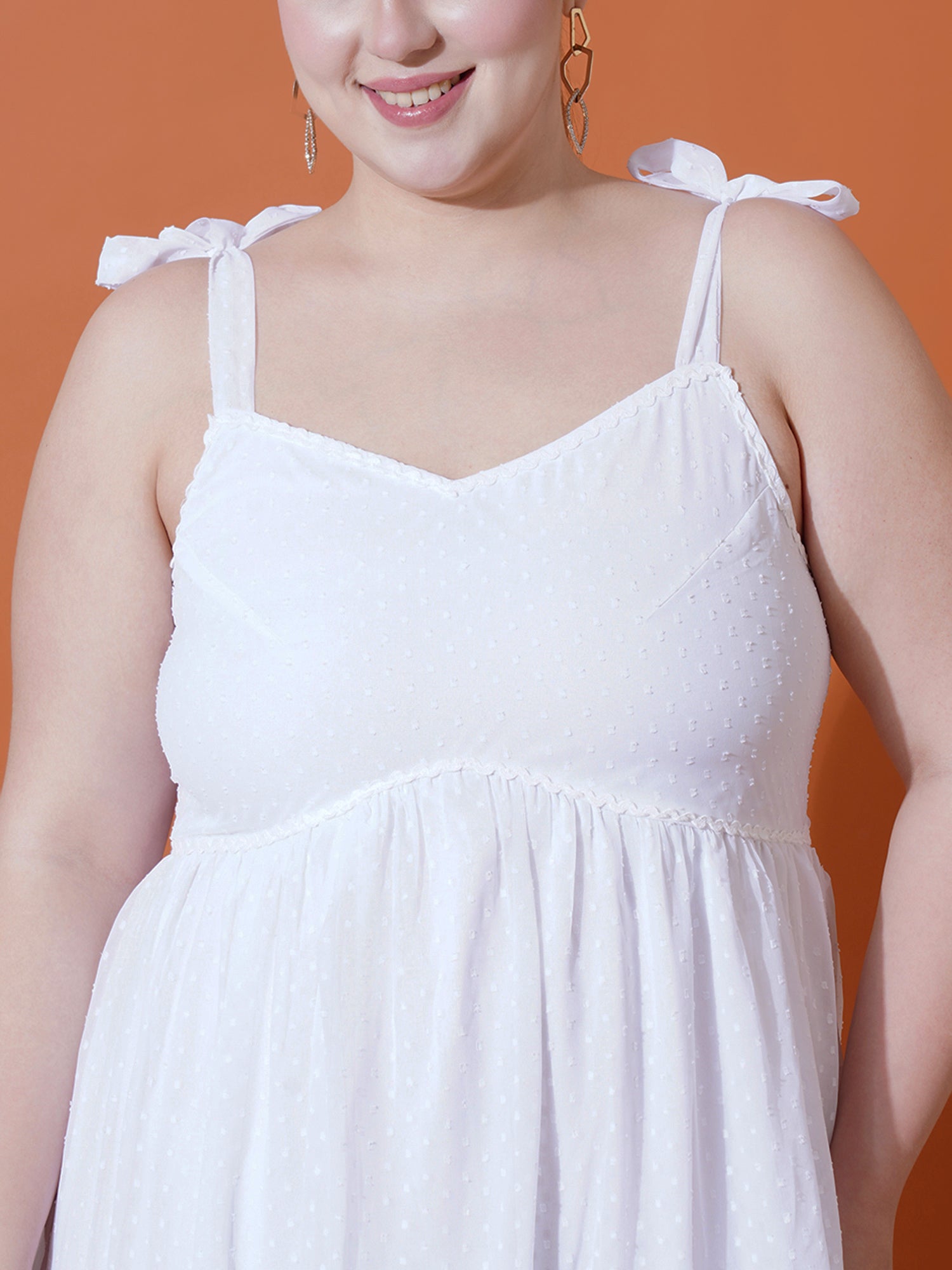 Women Plus Size Print Georgette Maxi Midi Dress