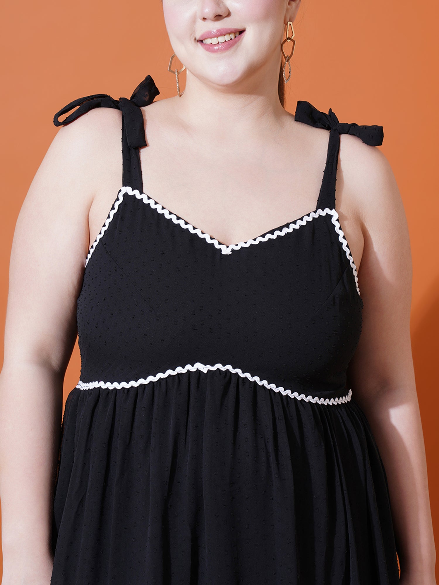 Women Plus Size Printed Shoulder Straps Maxi Dress