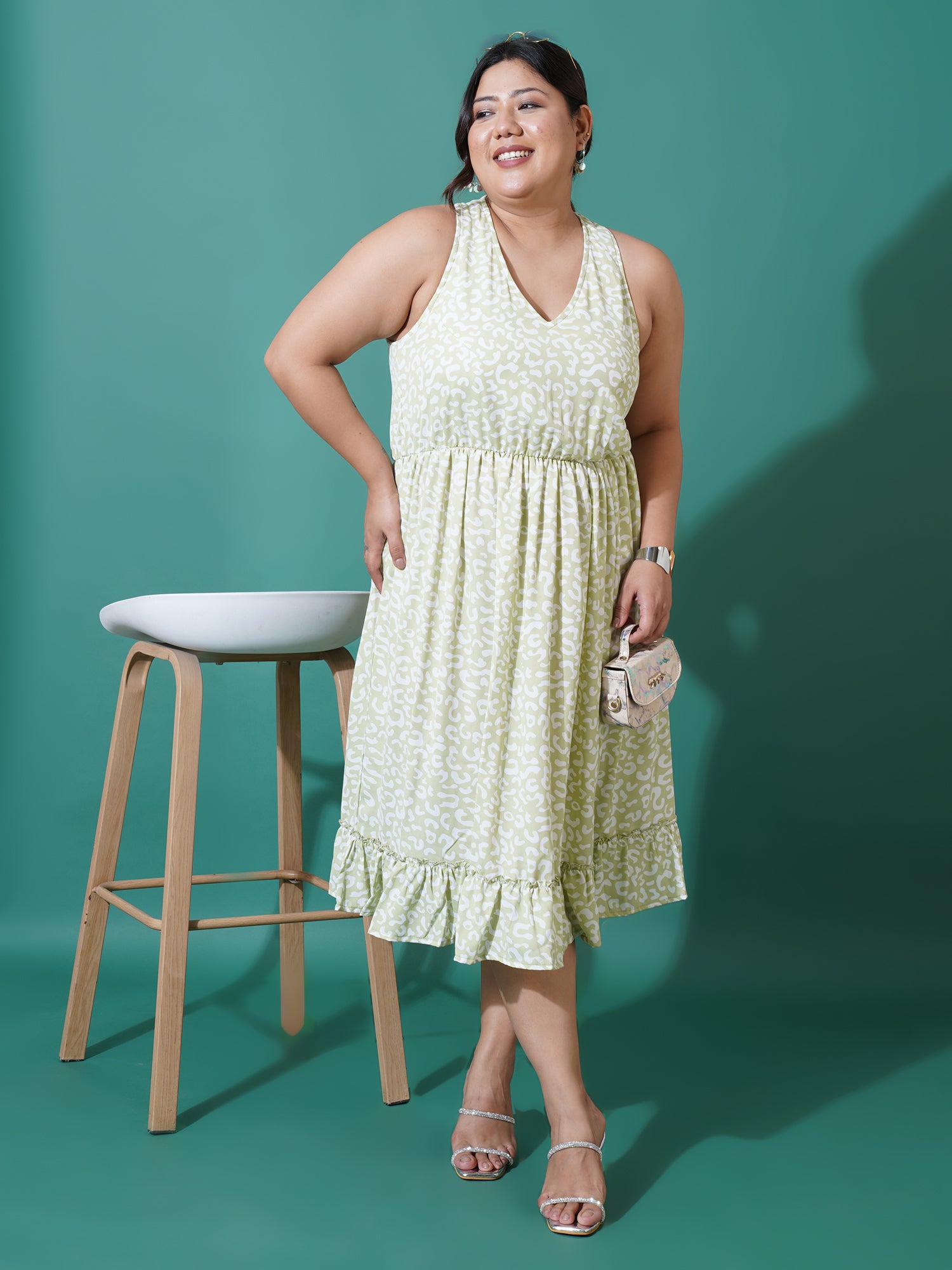 Women Plus Size Printed Fit & Flare Dress