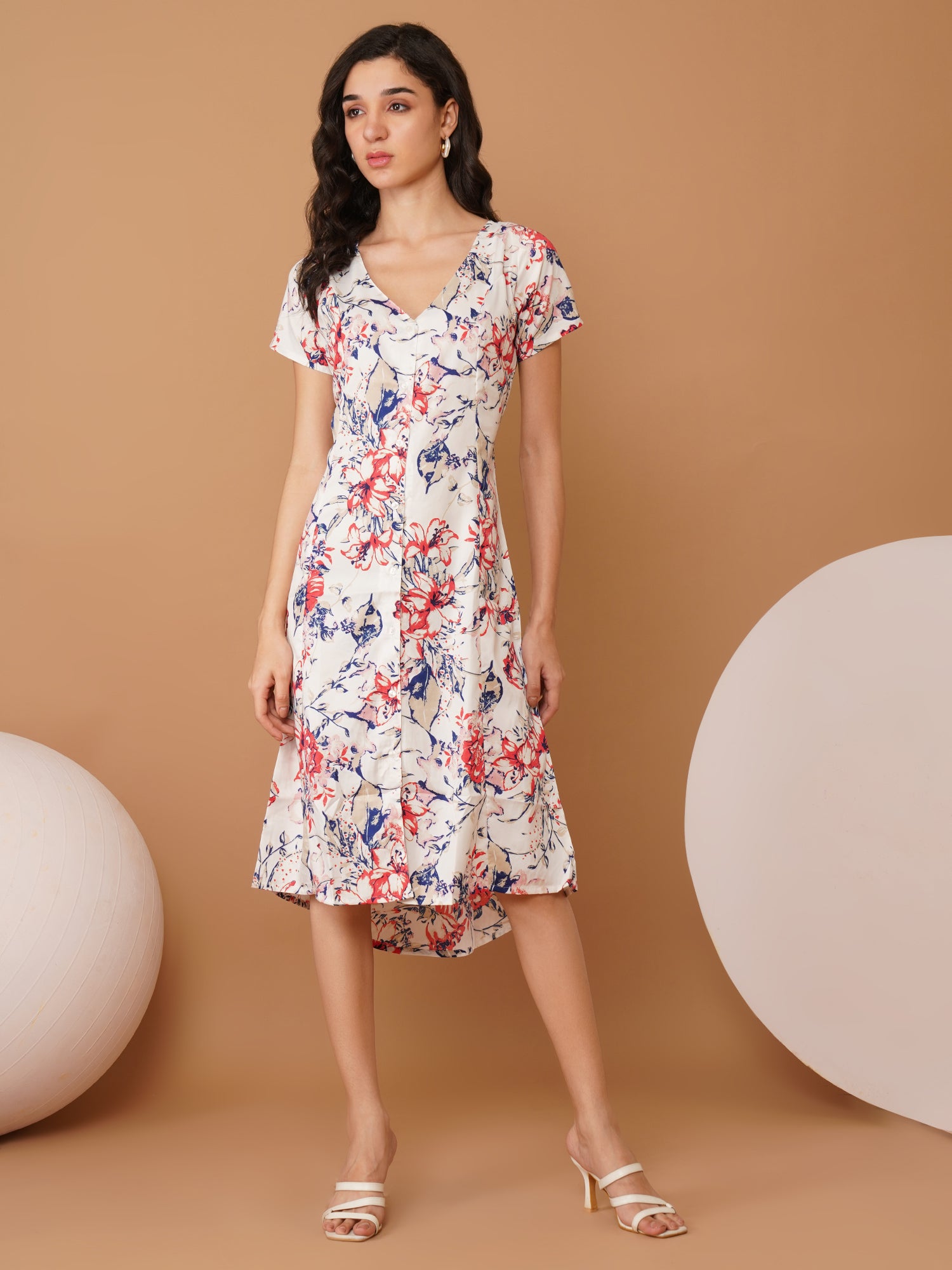 U&F Women Floral Print A-Line Dress