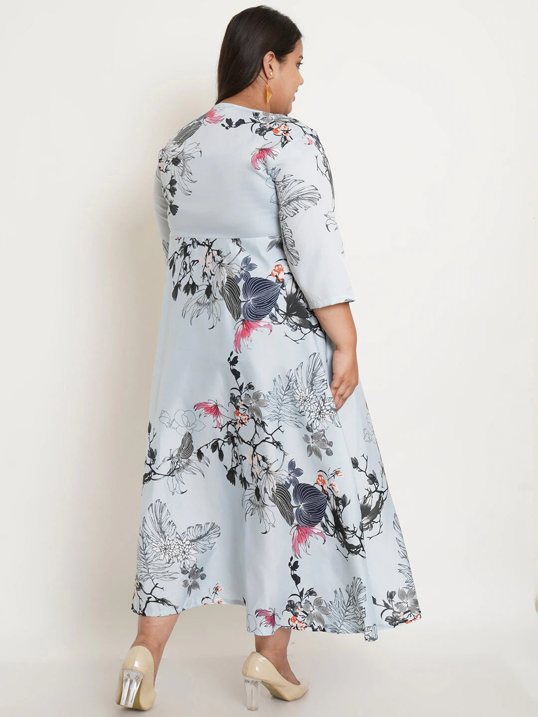 Women Plus Size Floral Maxi Dress