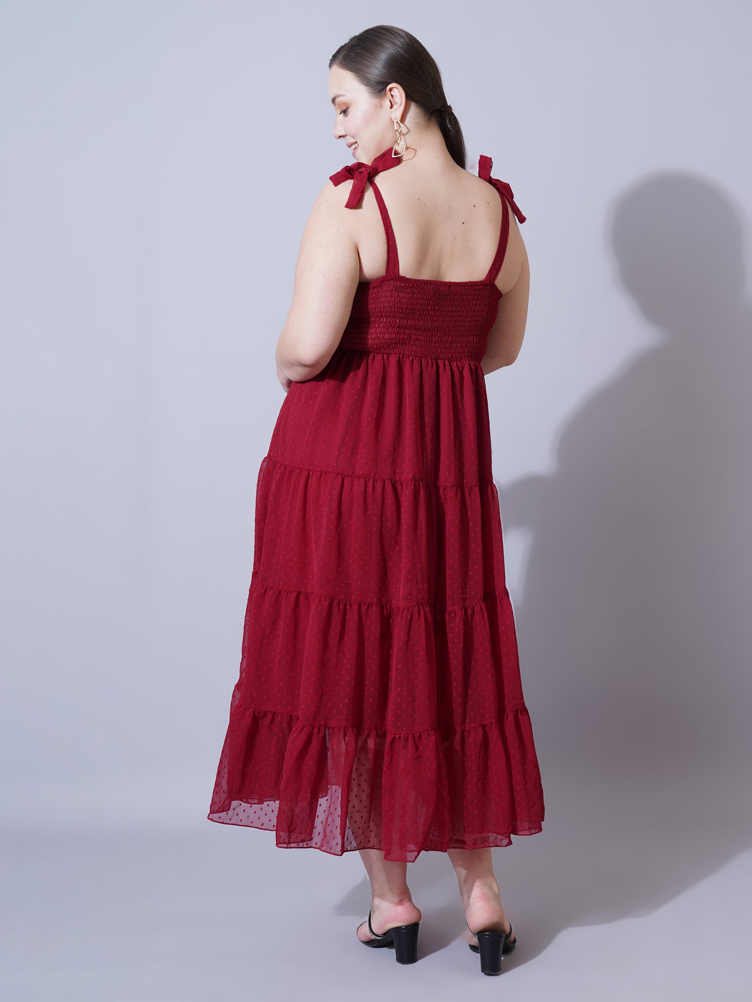 Women Plus Size Printed Fit & Flare Midi Dress