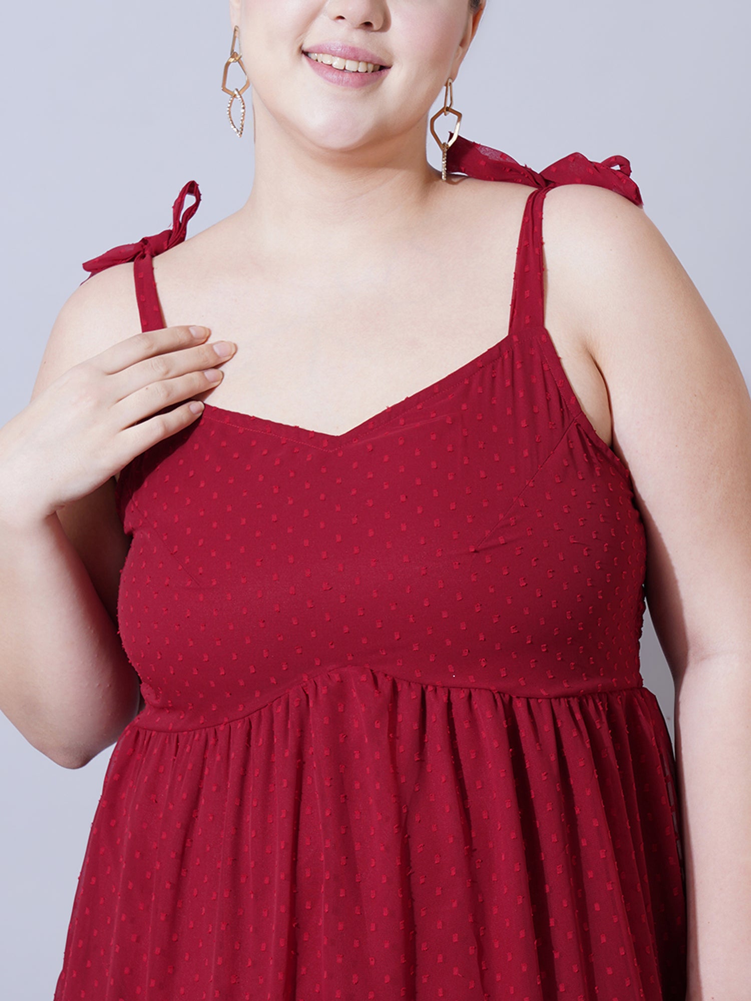 Women Plus Size Printed Fit & Flare Midi Dress