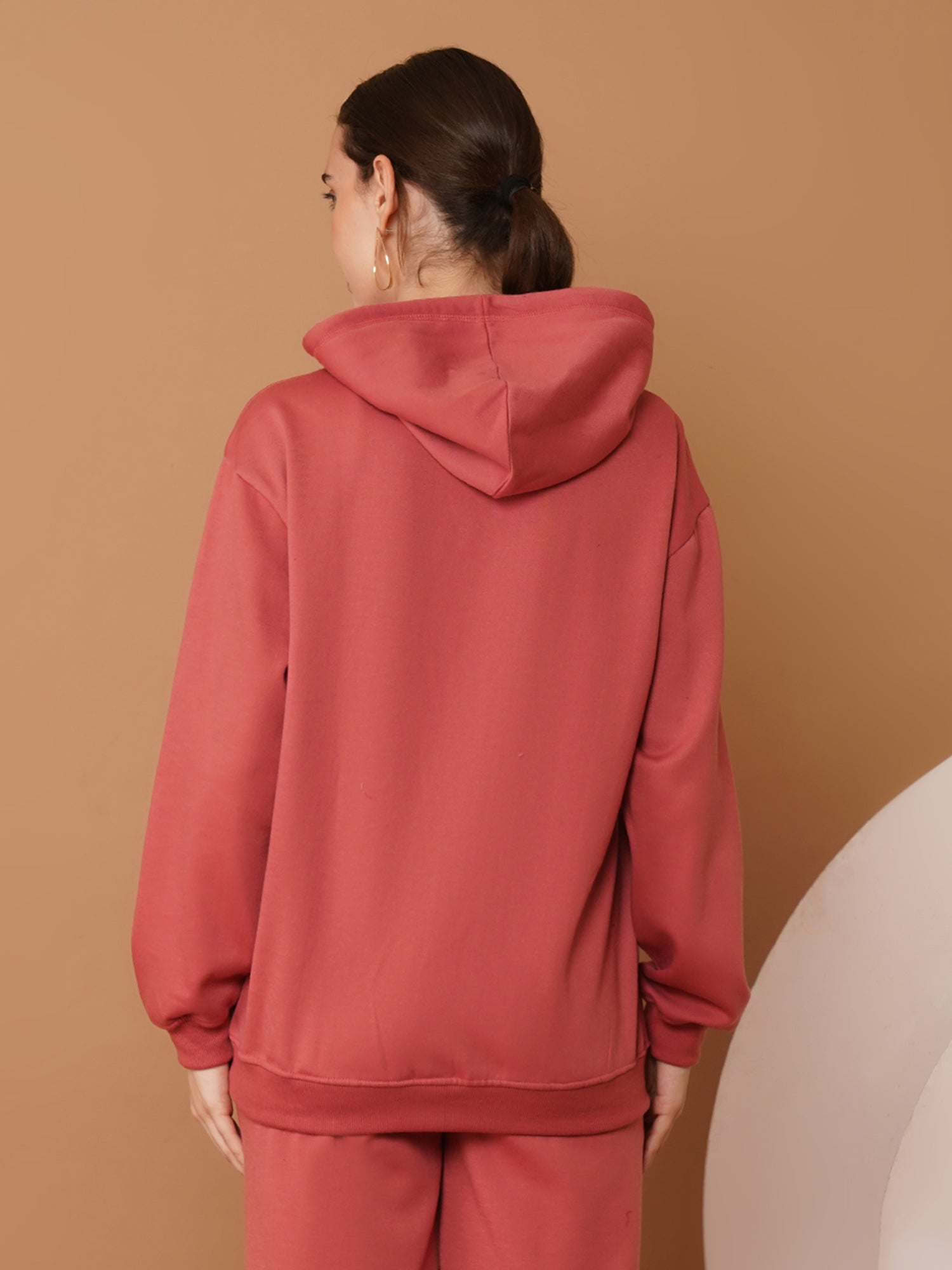 U&F Women’s Pink Zip-Up Hooded Sweatshirt – Soft Touch, Breathable Cotton Hoodie Jacket