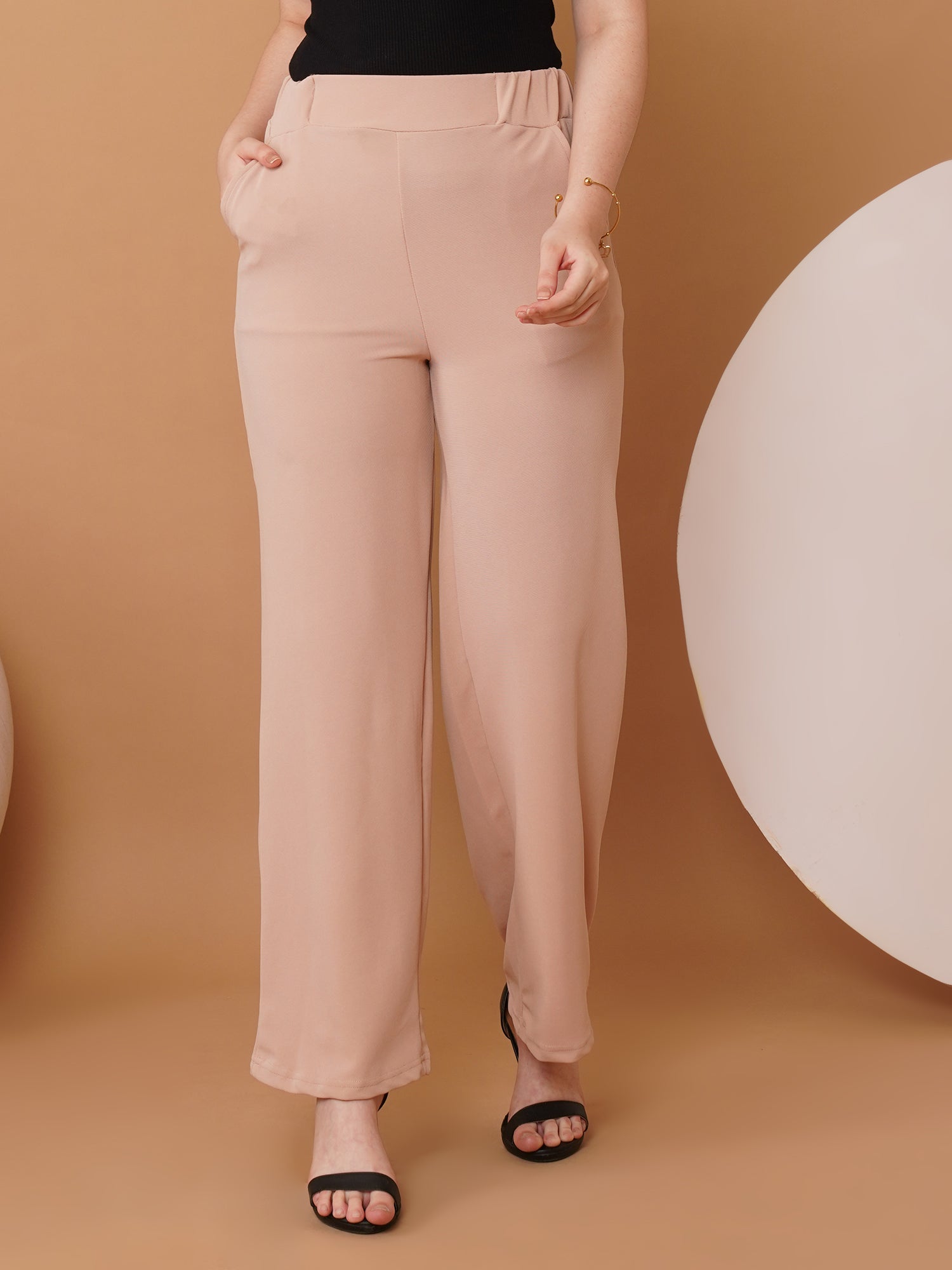 U&F Women Original Flared High-Rise Bootcut Trousers