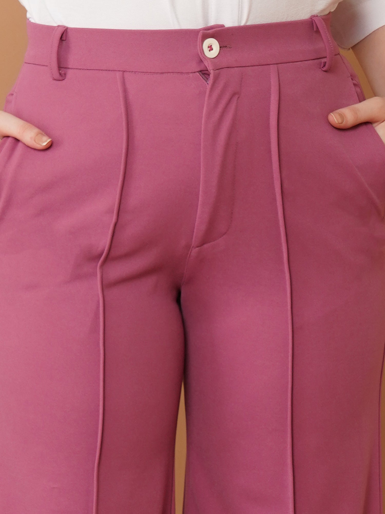 U&F Women Original Slim Fit Mid-Rise Parallel Trousers