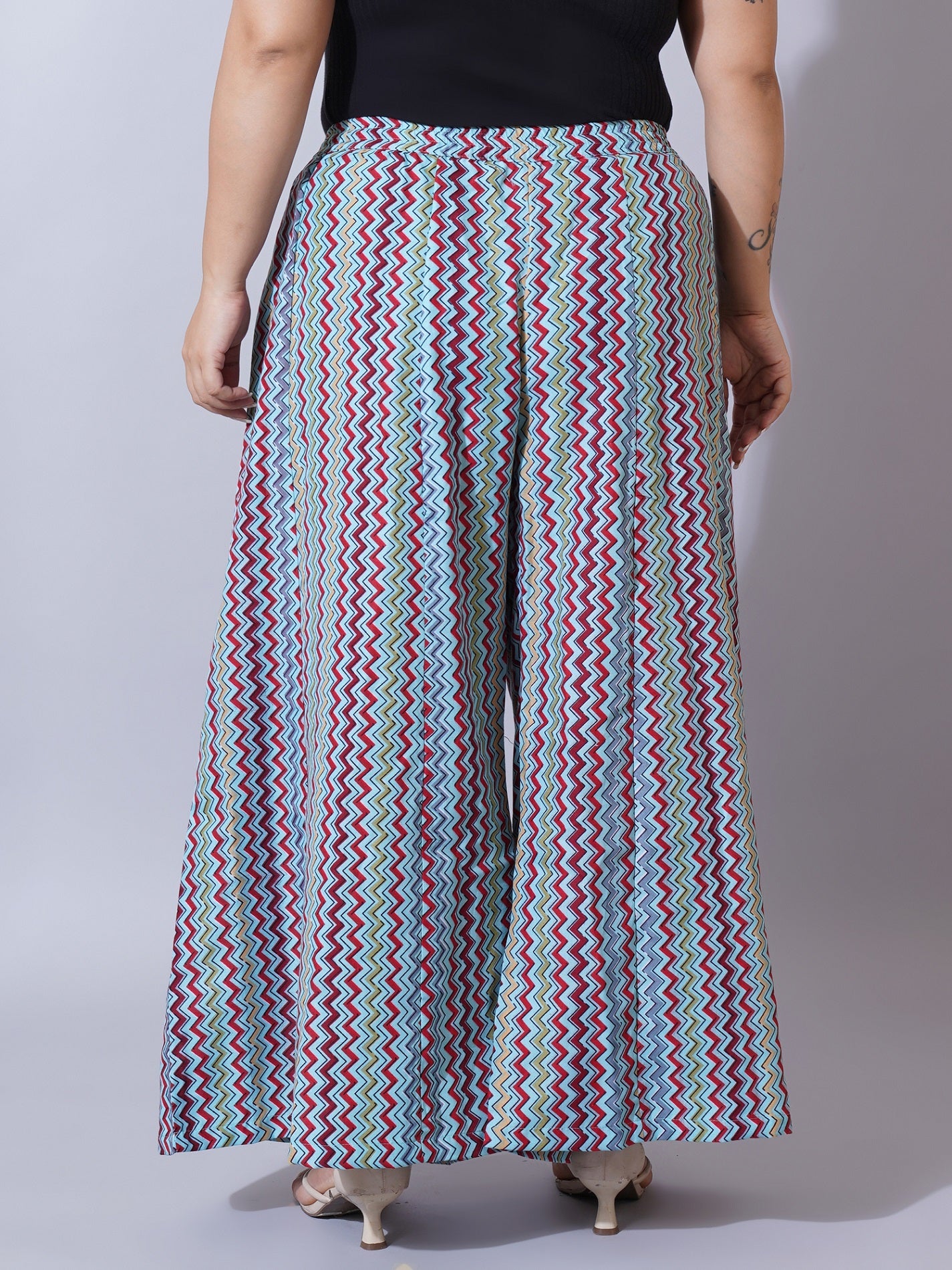 Women Plus Size Printed Palazzos