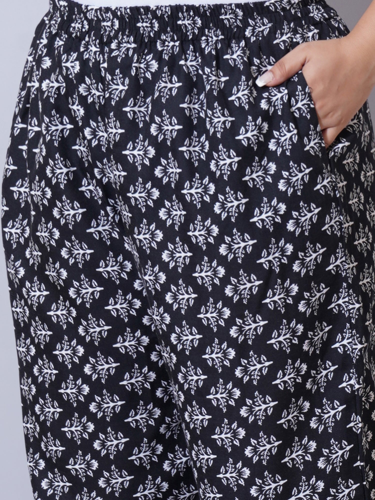 Women Plus Size Floral Printed Palazzo