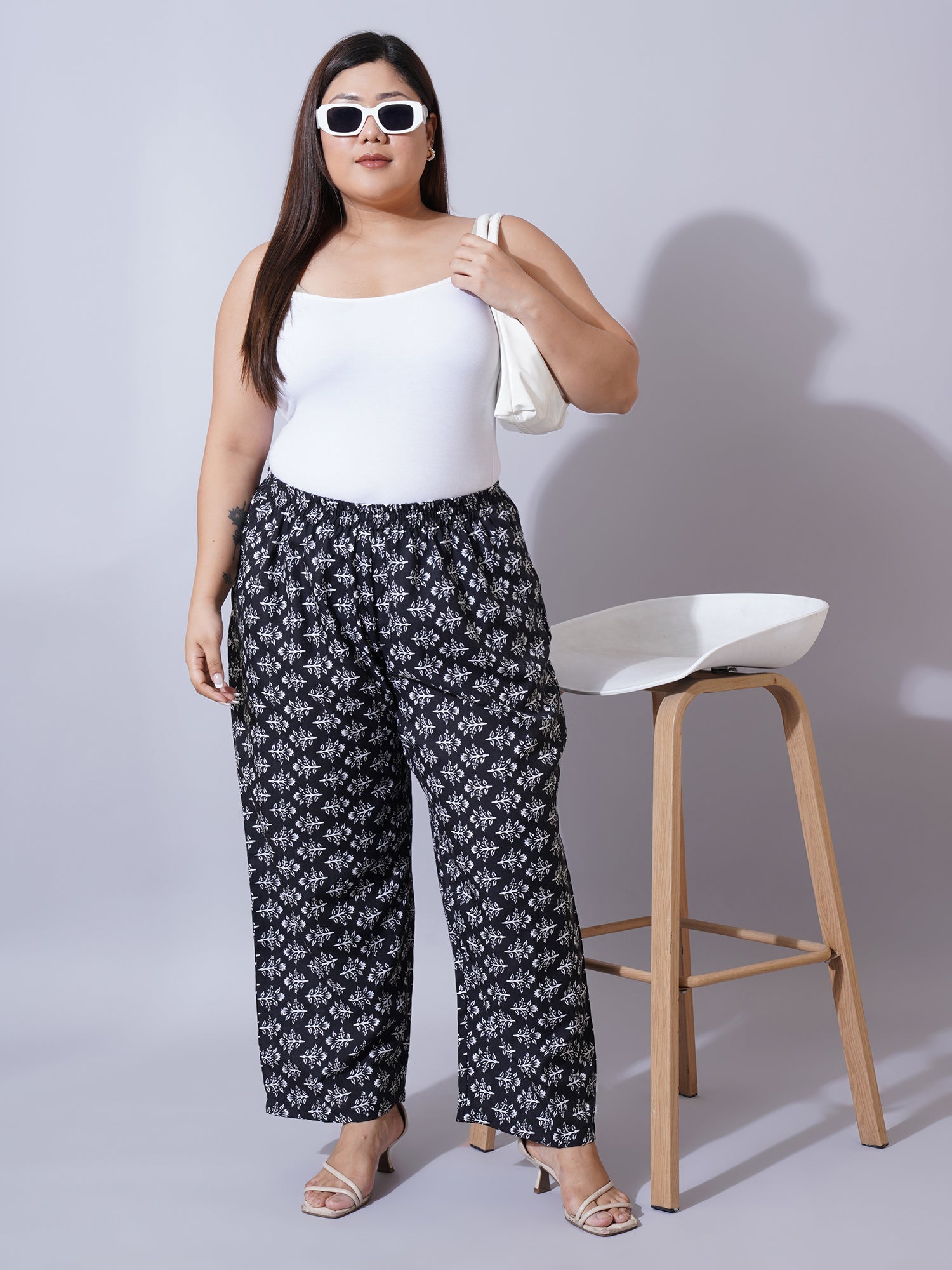 Women Plus Size Floral Printed Palazzo