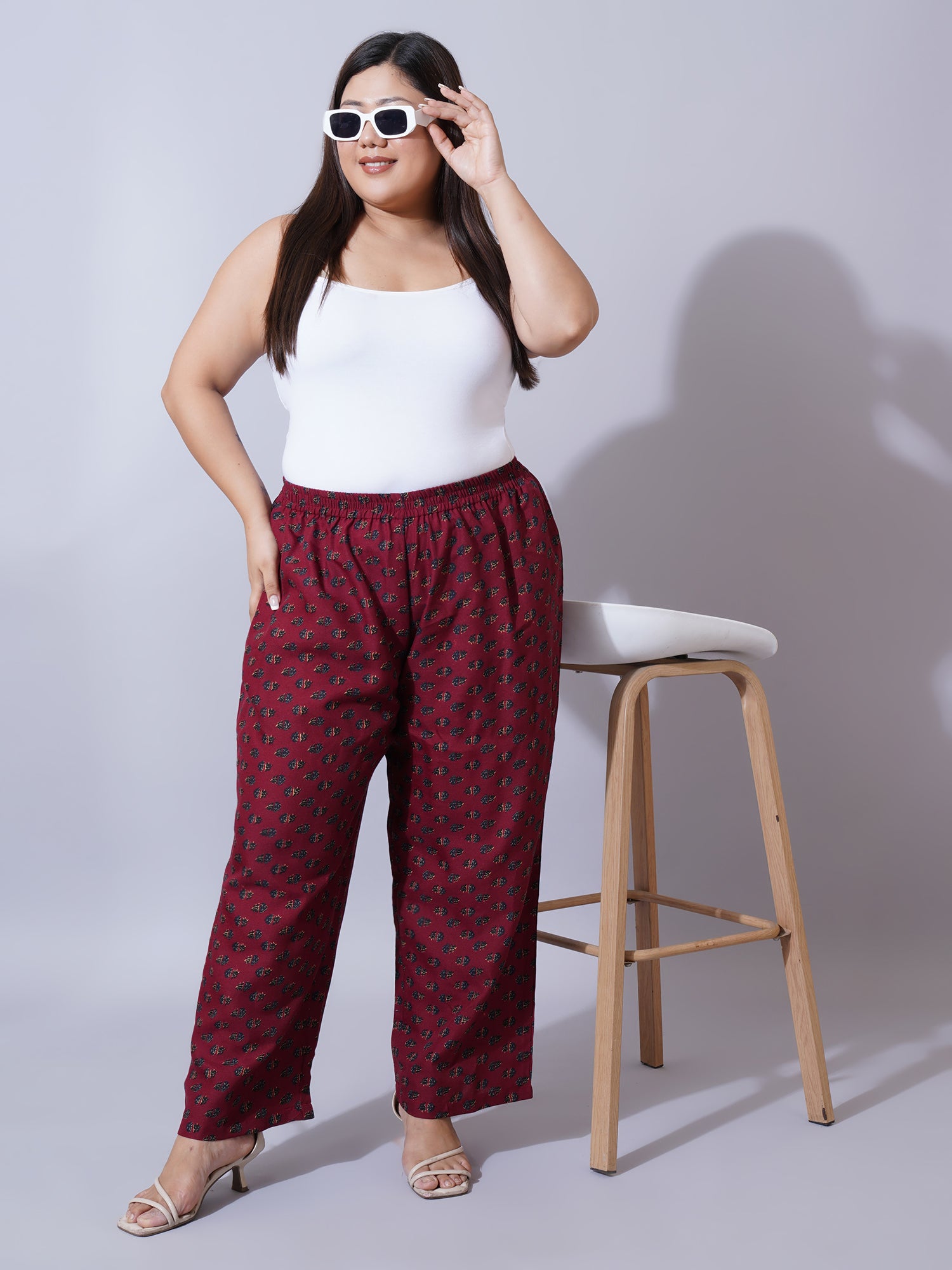 Women Plus Size Ethnic Motifs Printed Palazzo