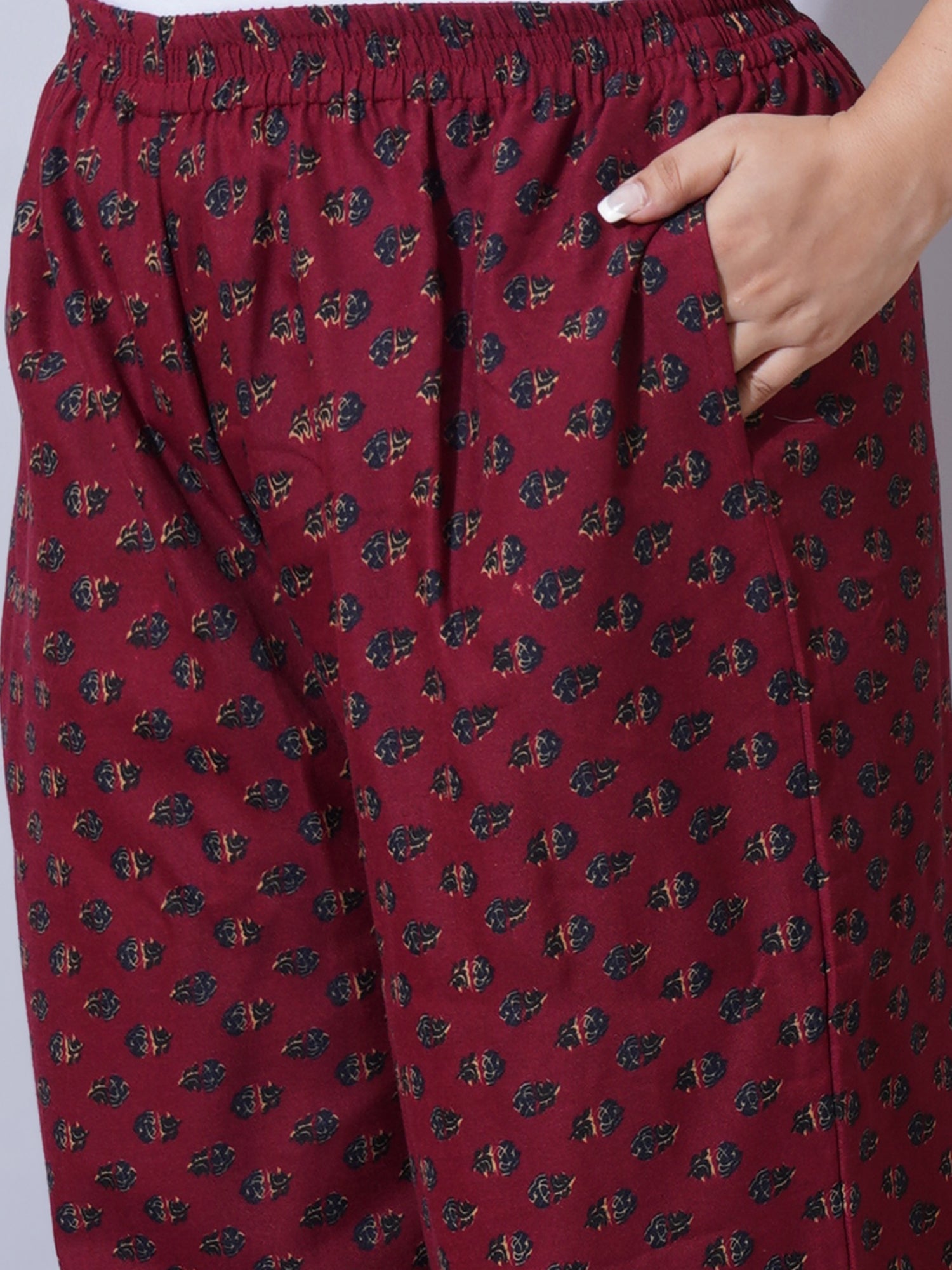 Women Plus Size Ethnic Motifs Printed Palazzo