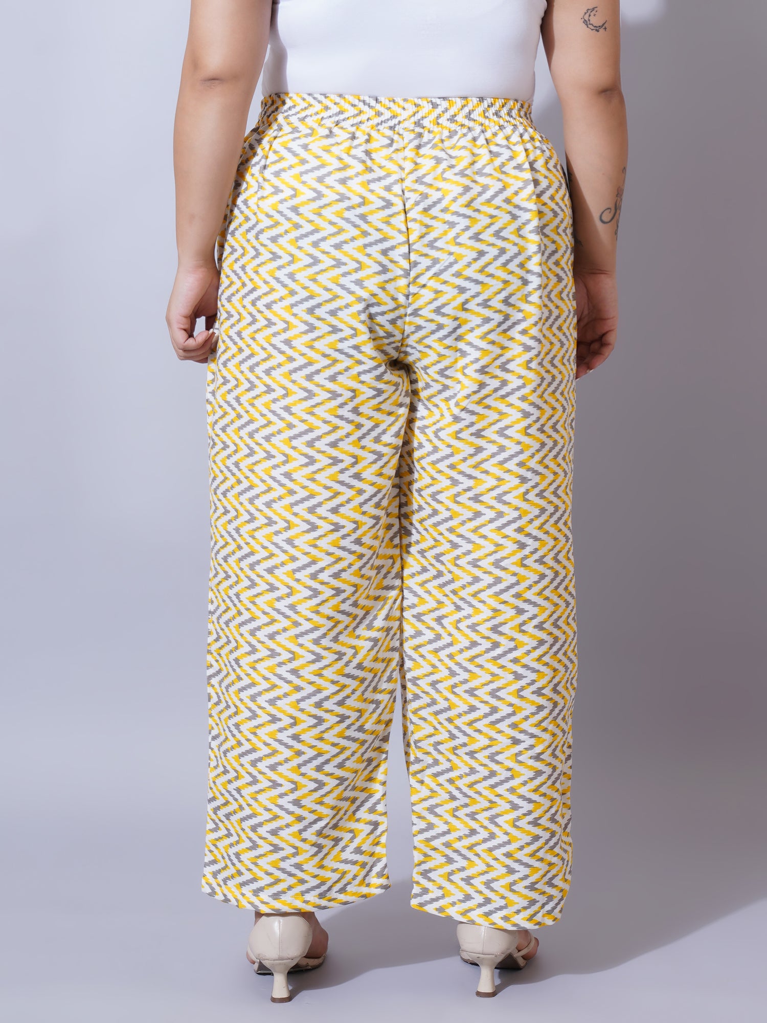 Women Plus Size Printed Palazzos