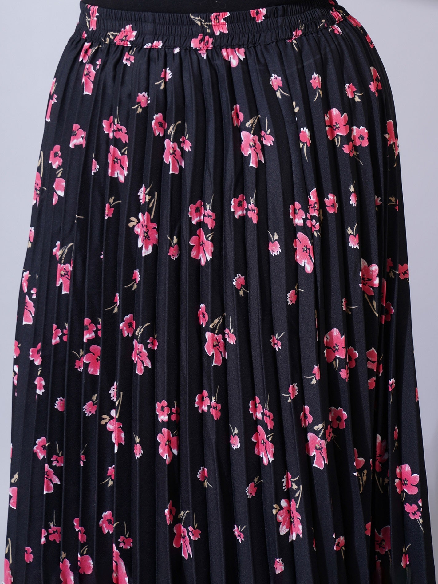 Women Plus Size Printed Flared Maxi Skirts