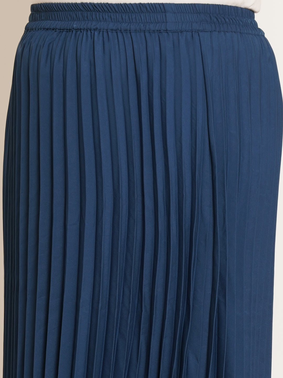 Women Plus Size Accordion Pleats Flared Maxi Skirt