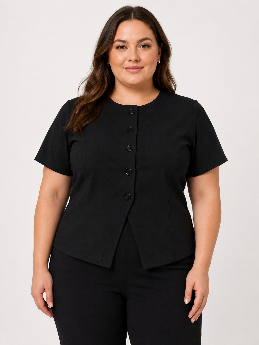 U&F Beyond Midnight Classic Button-Front Top