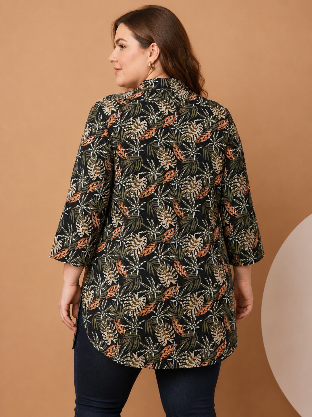 U&F Beyond Black Floral Print Ruffle Hem Plus Size Midi Dress