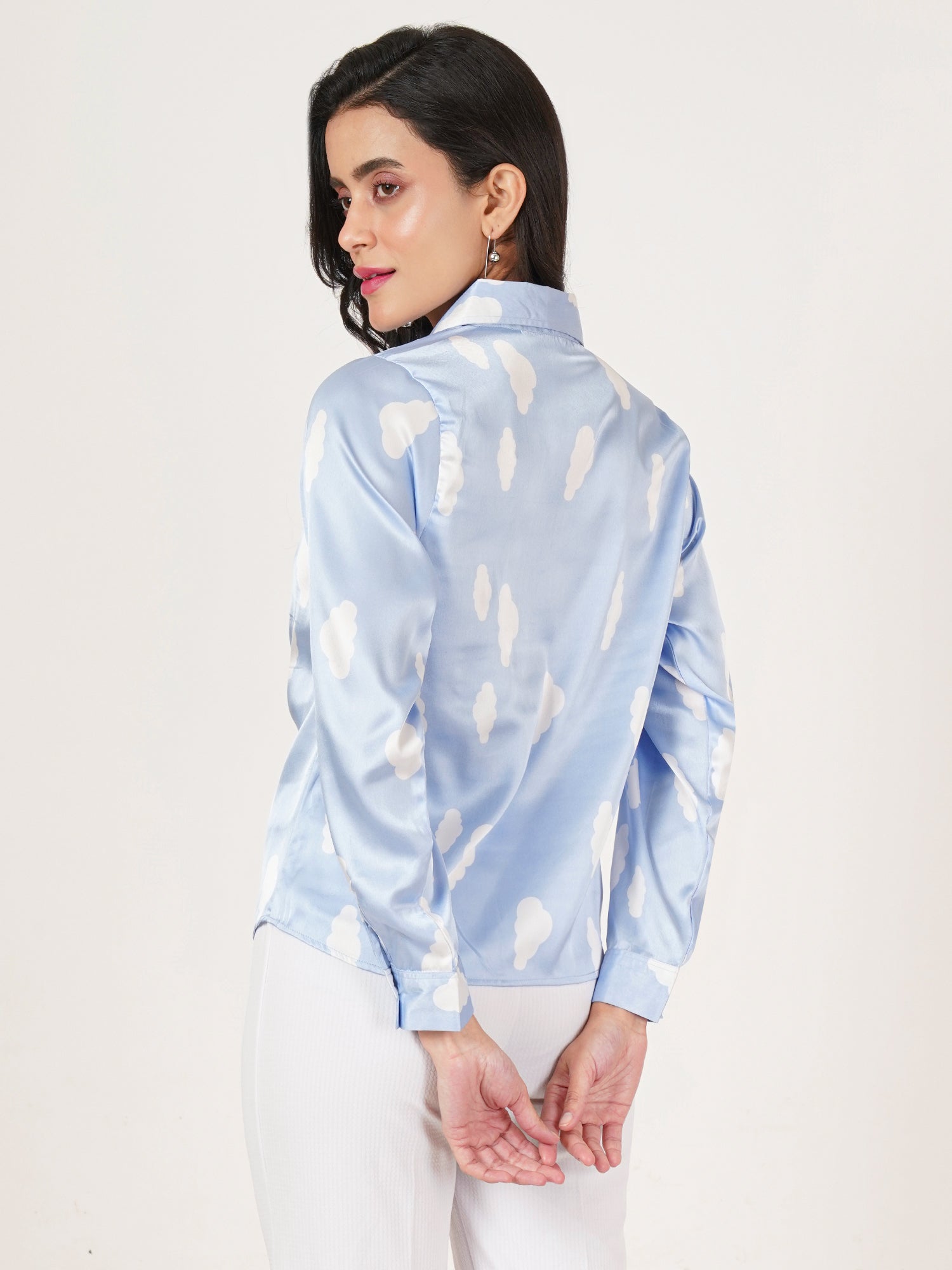 U&F Women Original Slim Fit Opaque Printed Casual Shirt