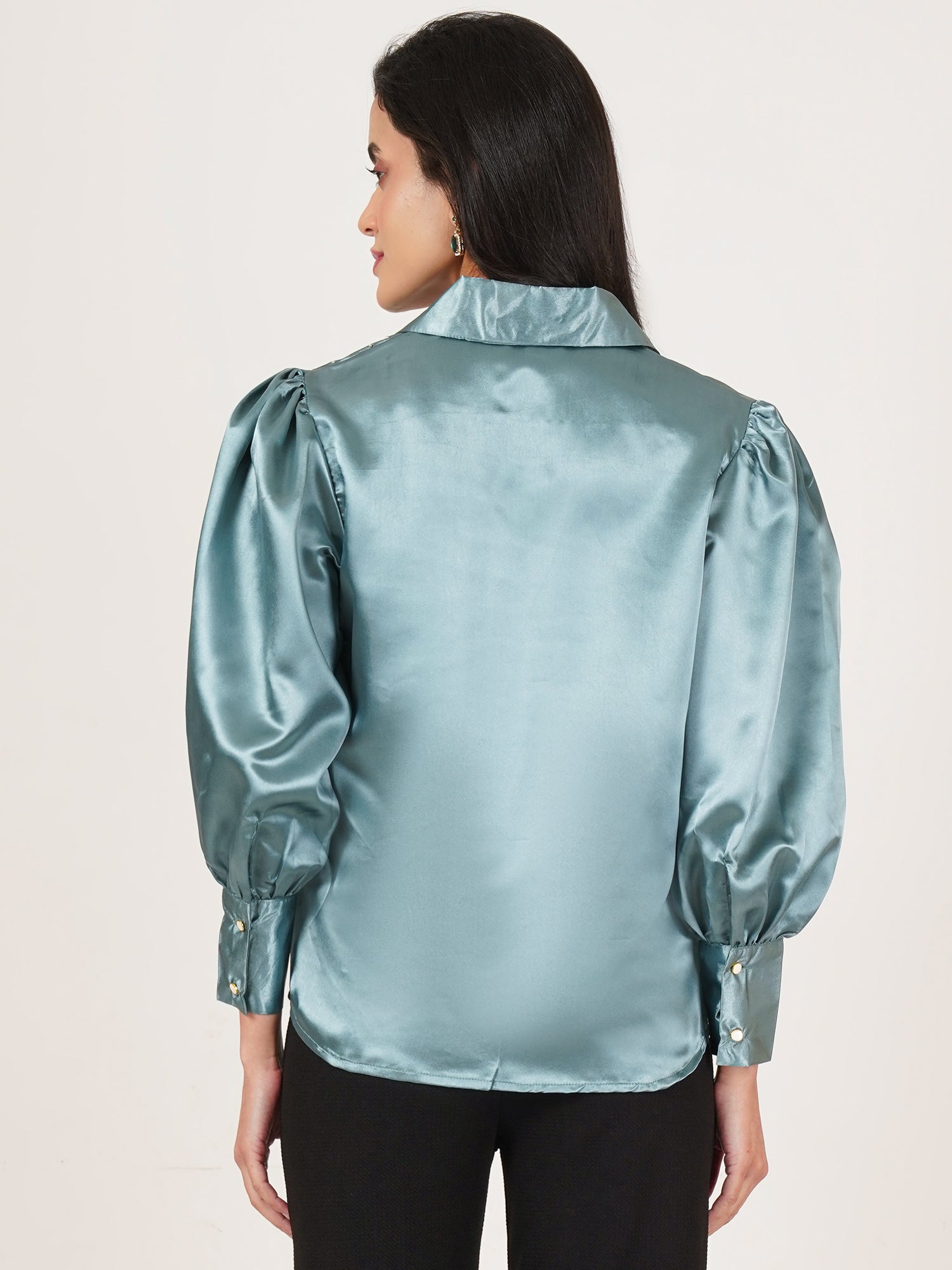 U&F Women Original Slim Fit Opaque Printed Party Shirt