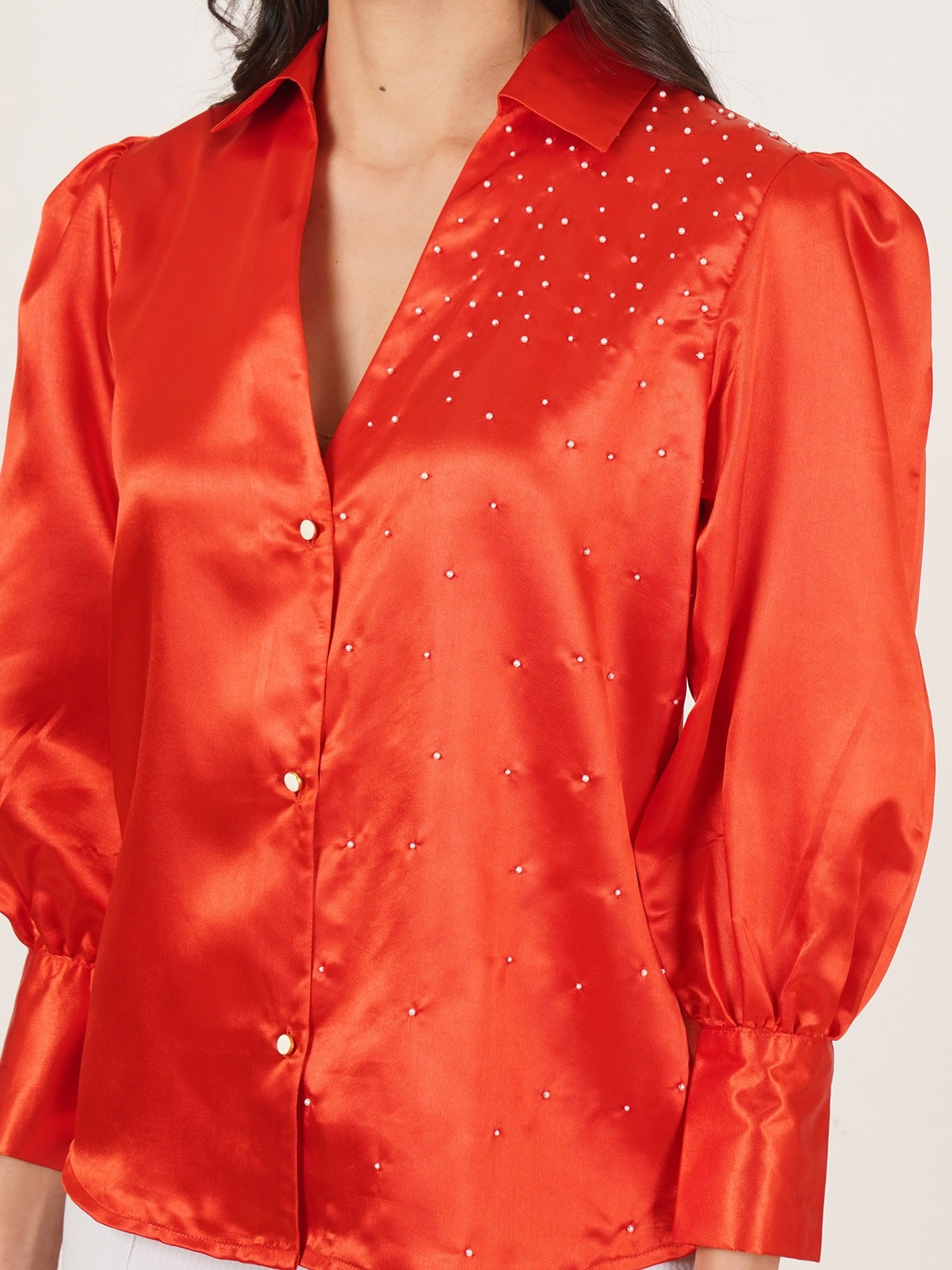 U&F Women Original Slim Fit Opaque Printed Party Shirt