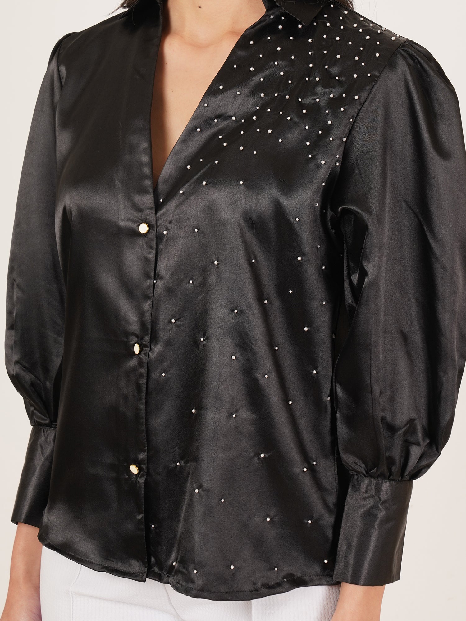 U&F Women Original Slim Fit Opaque Printed Party Shirt