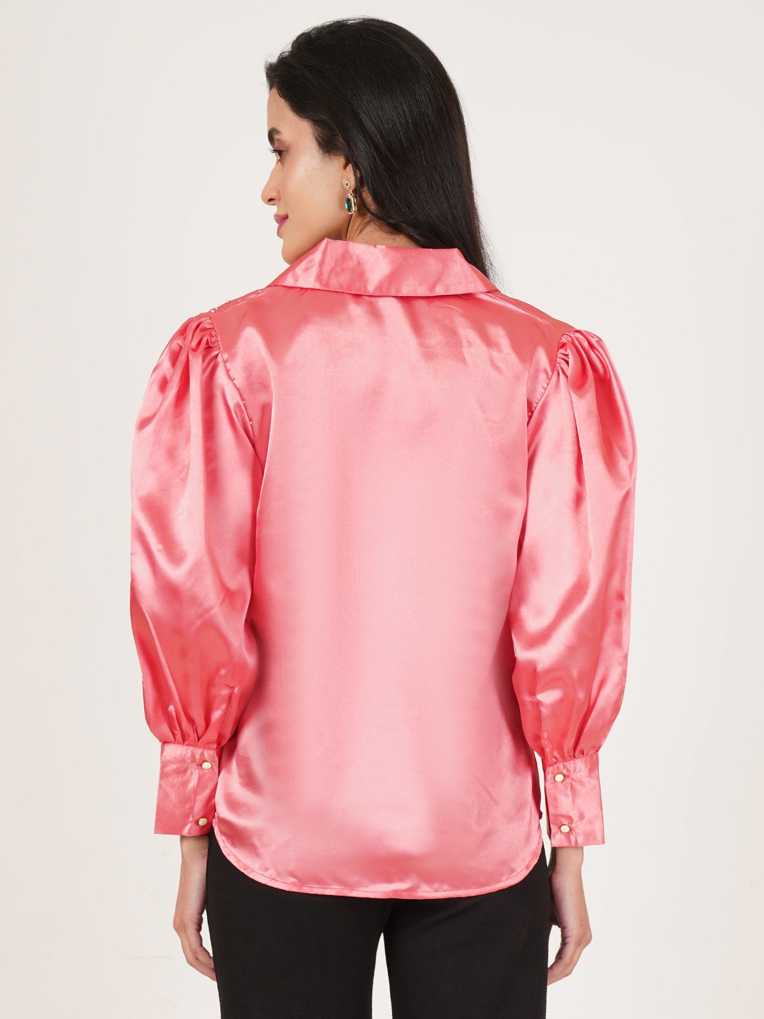 U&F Women Original Slim Fit Opaque Printed Party Shirt