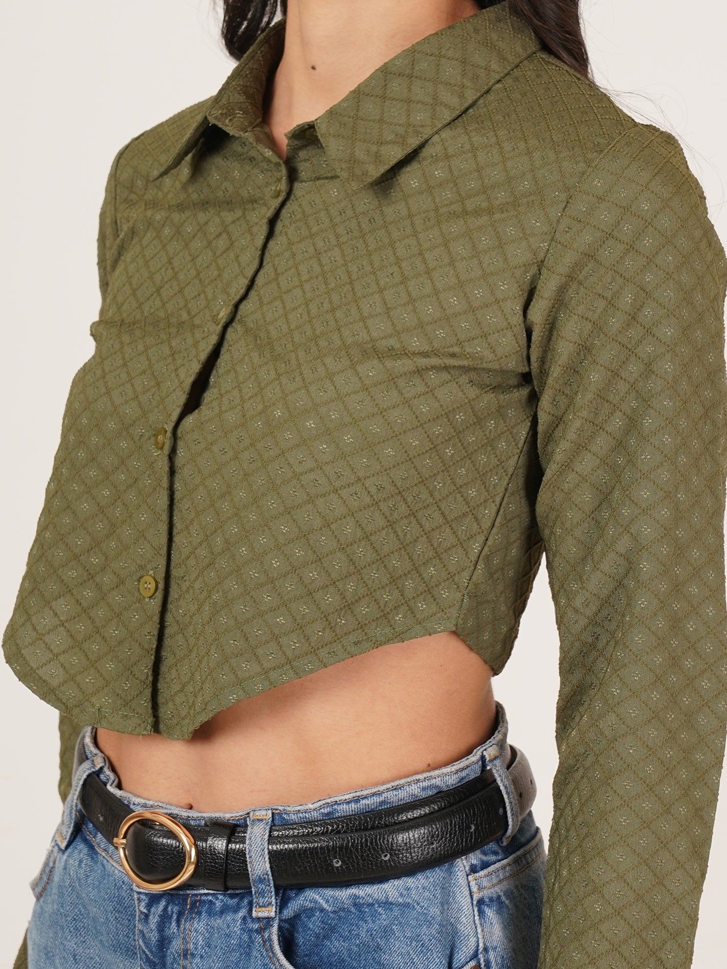 U&F Women Original Slim Fit Opaque Casual Shirt