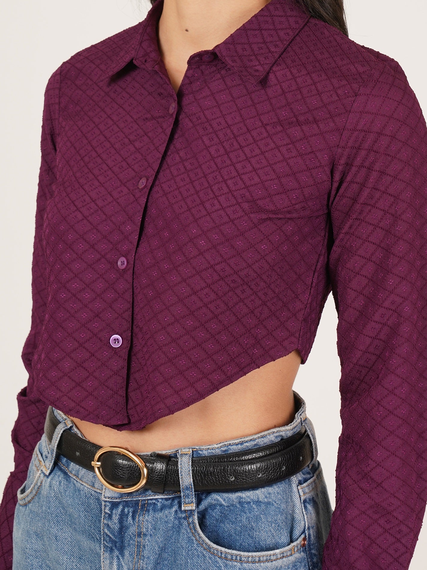 U&F Women Original Slim Fit Opaque Casual Shirt