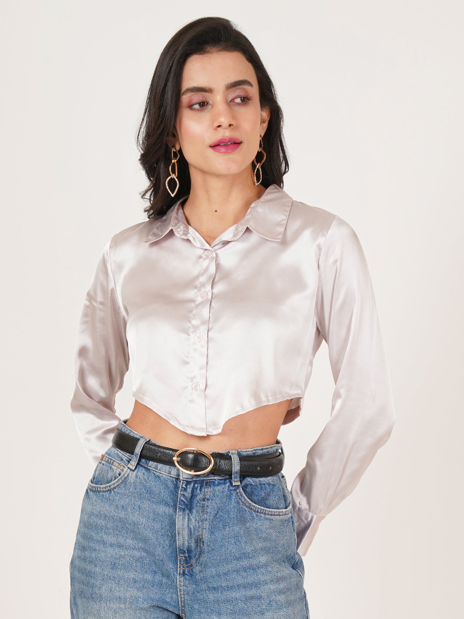 U&F Women Original Slim Fit Opaque Casual Shirt