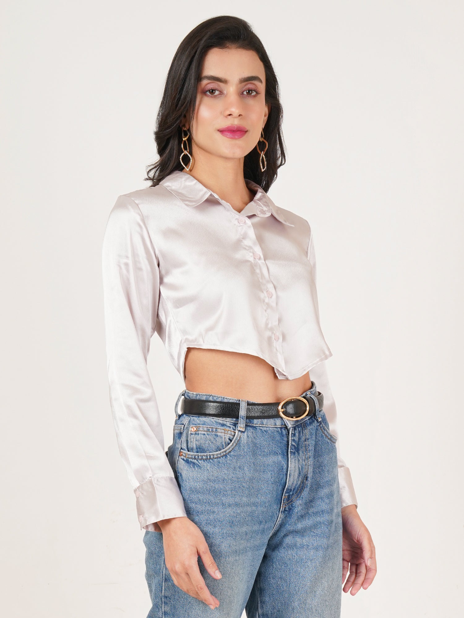 U&F Women Original Slim Fit Opaque Casual Shirt