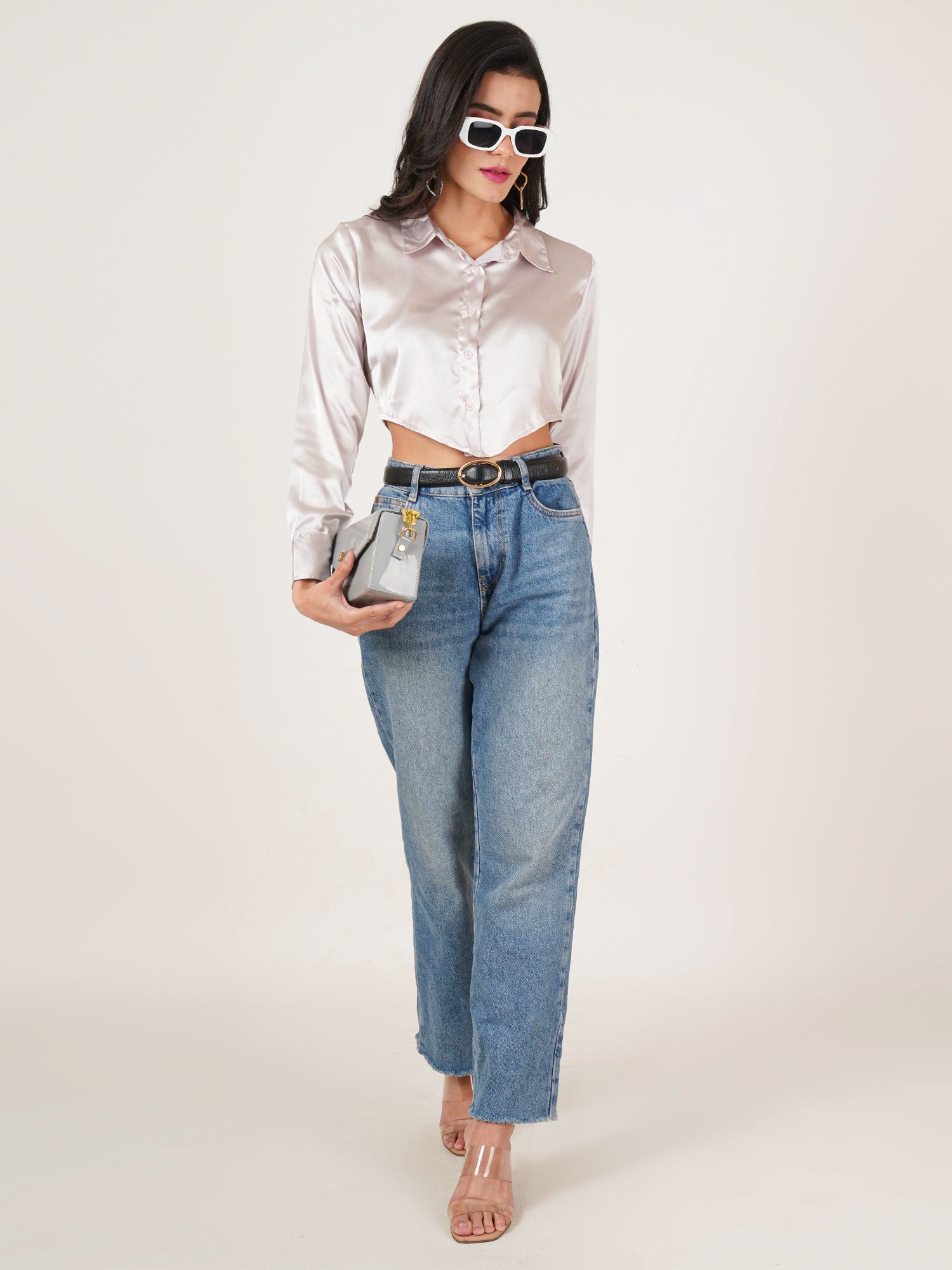 U&F Women Original Slim Fit Opaque Casual Shirt