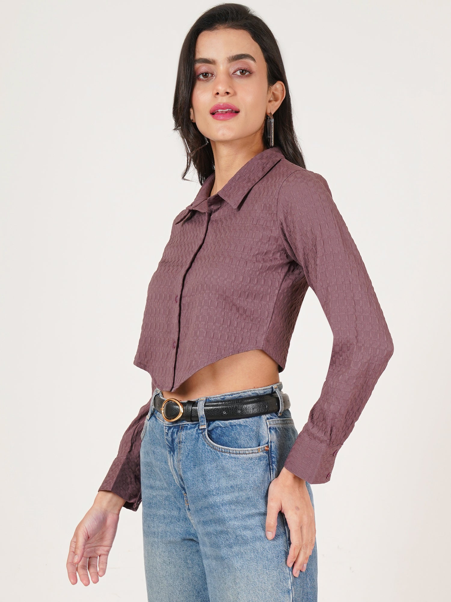 U&F Women Original Slim Fit Opaque Casual Shirt