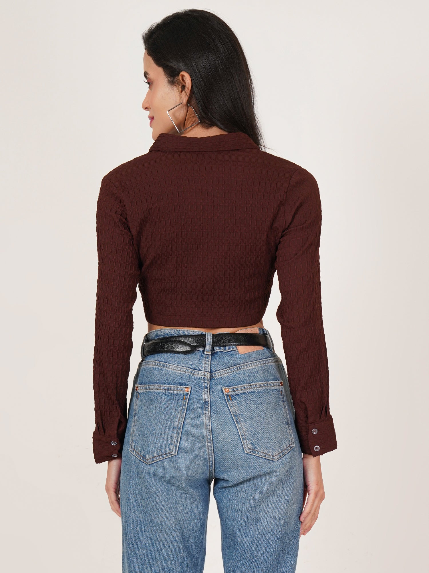 U&F Women Original Slim Fit Opaque Casual Shirt