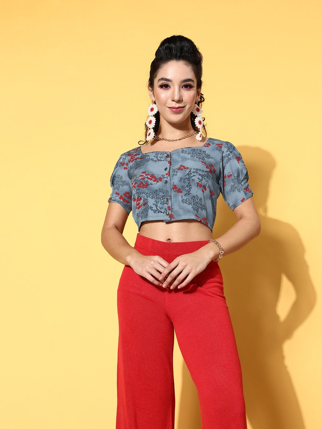 Blue Floral Vacay Attire