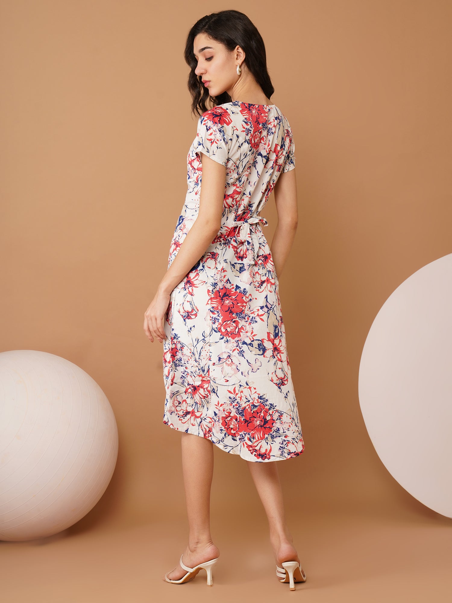 U&F Women Floral Print A-Line Dress