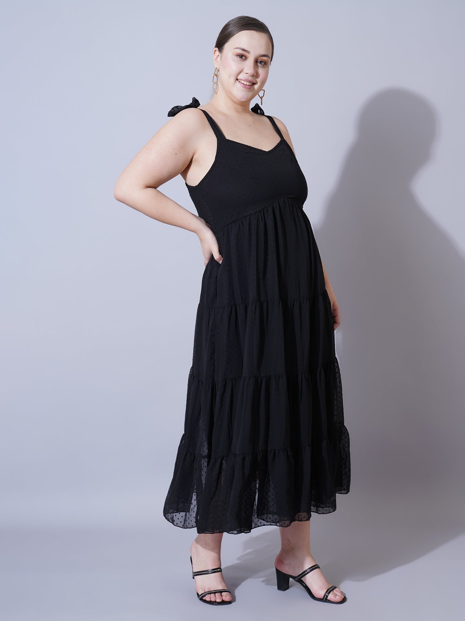 Plus size fit and flare midi dress hotsell