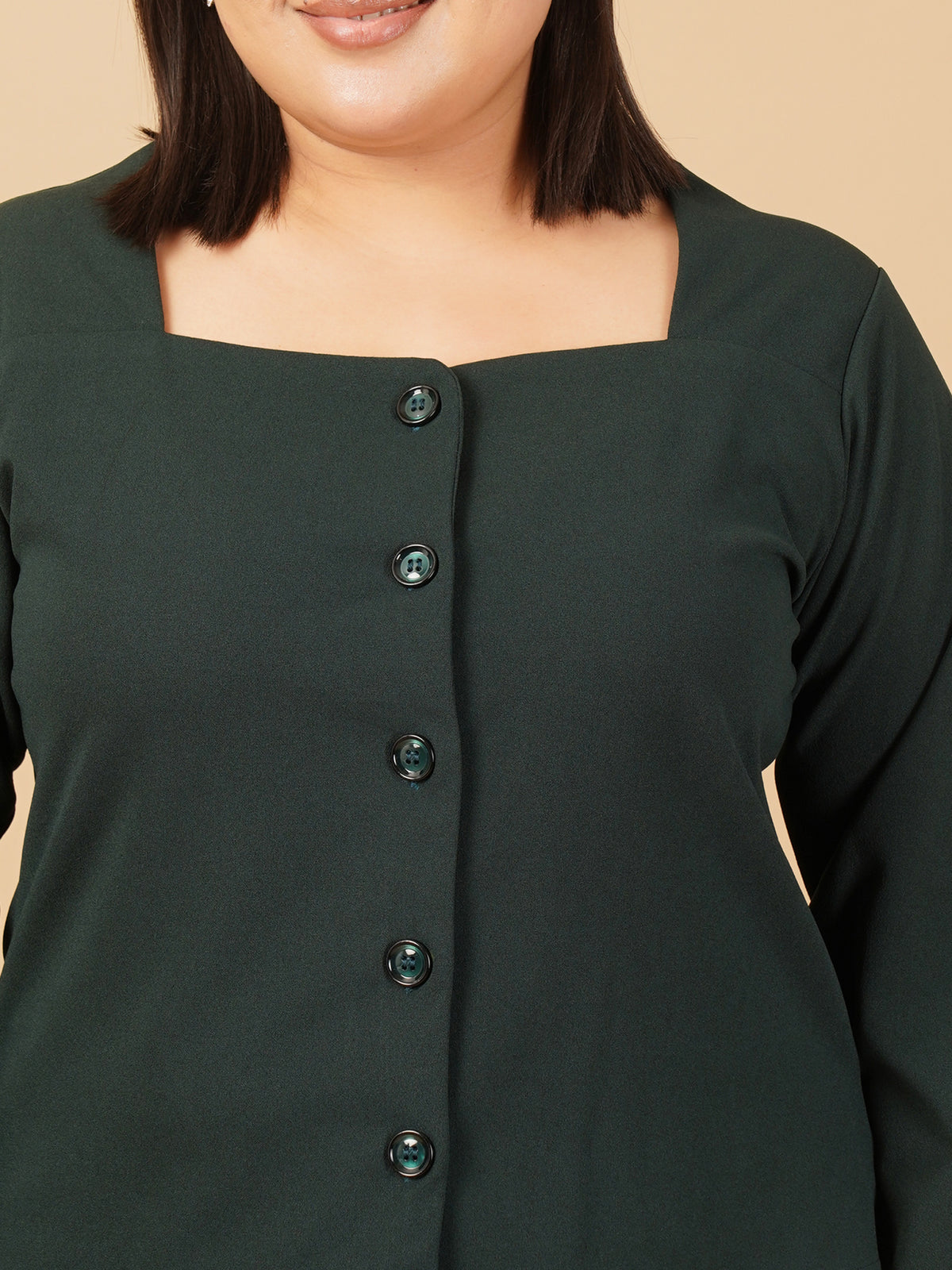 U&F Beyond Plus Size Emerald Grace Pleated Co-ord Set