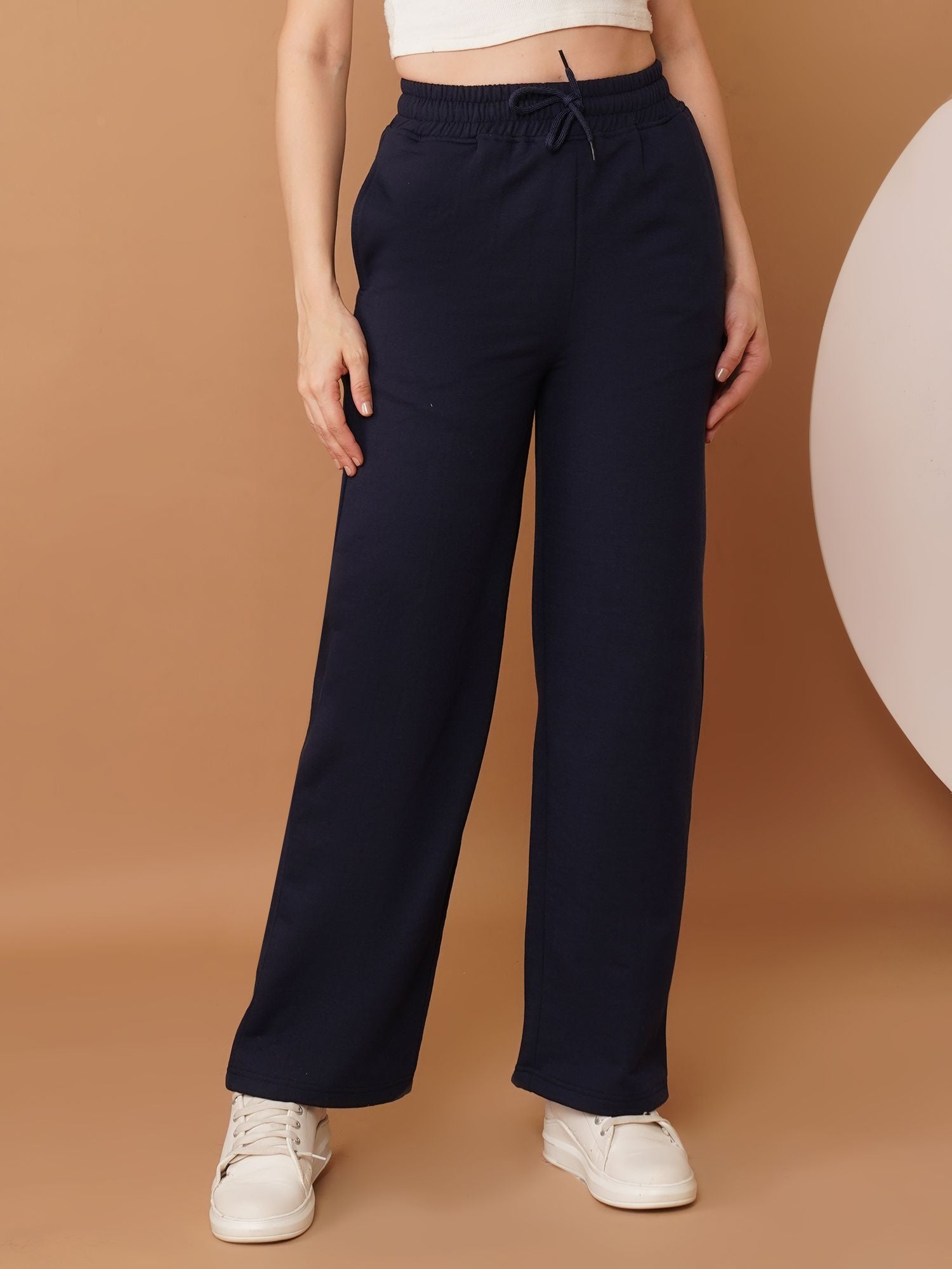 U&F Women’s Navy Blue (Pullover Hoodie & Trousers) – Soft Touch, Breathable Cotton Tracksuit