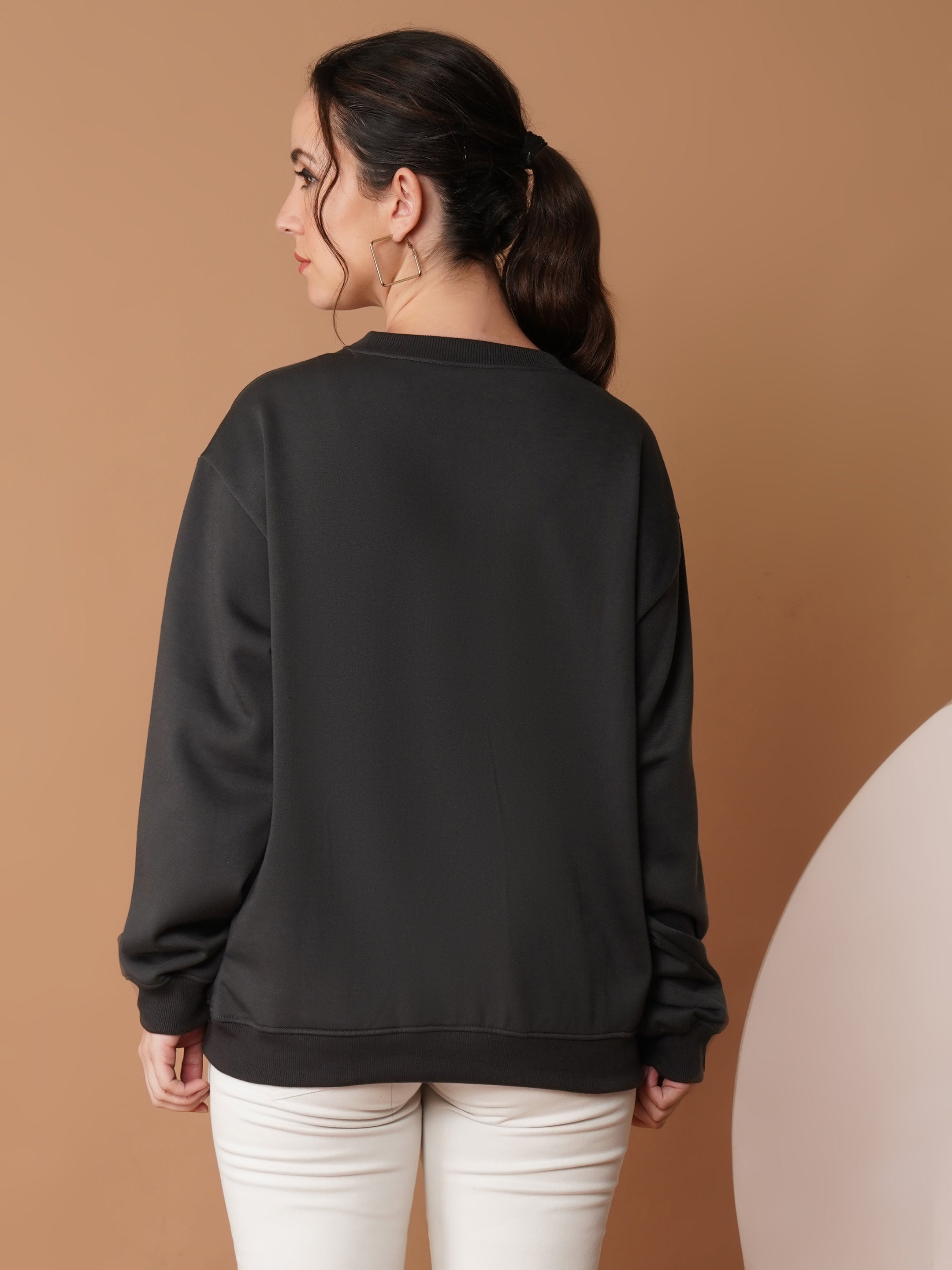 U&F Charcoal Grey Crew Neck Sweatshirt