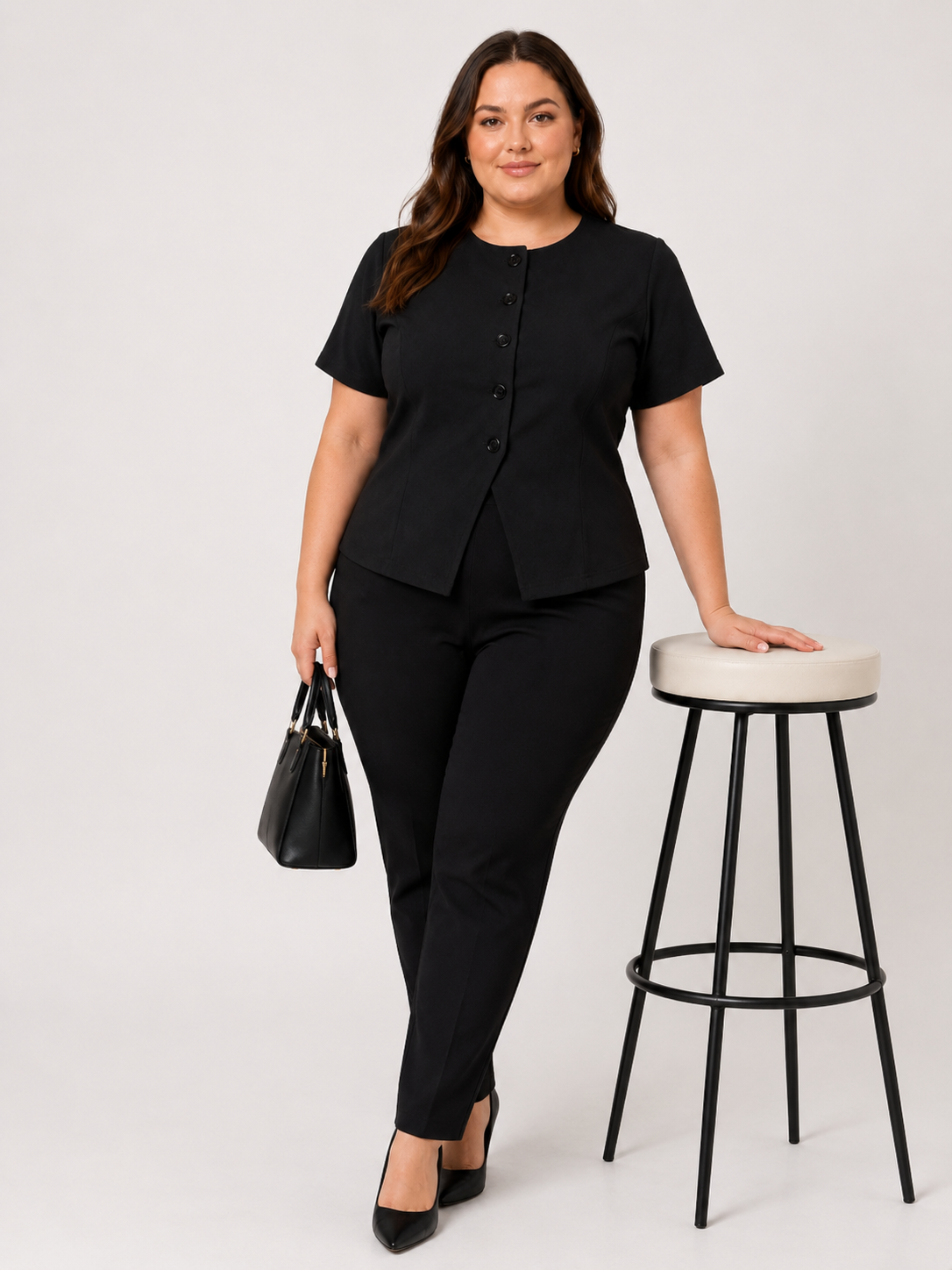 U&F Beyond Midnight Classic Button-Front Top