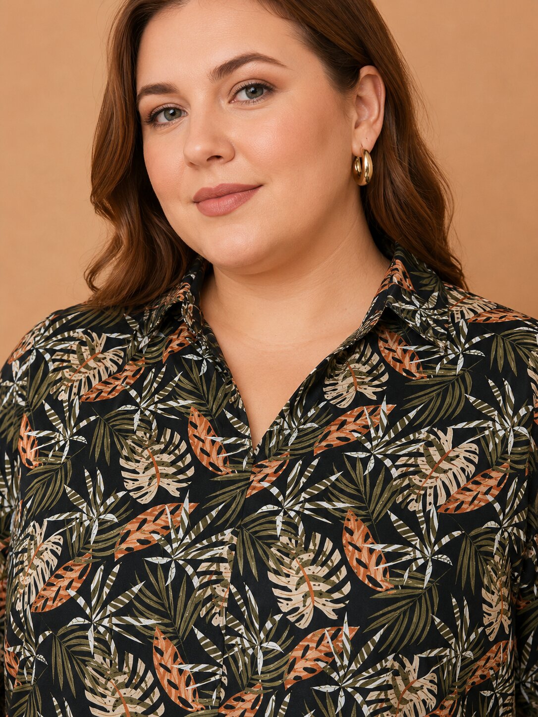 U&F Beyond Black Floral Print Ruffle Hem Plus Size Midi Dress