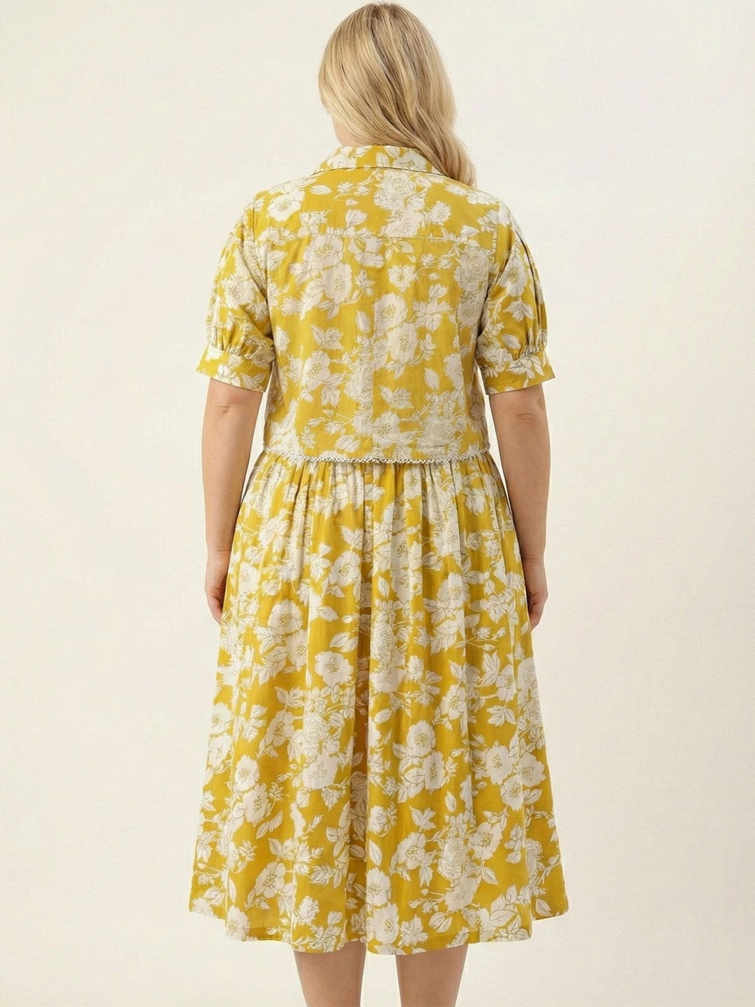 U&F Beyond Printed Shirt Collar Shirt & Skirt Co-Ords